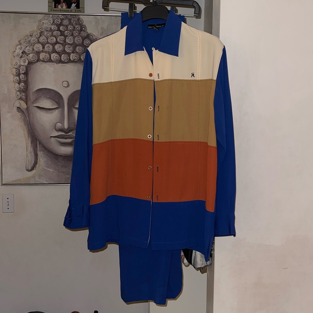 Vintage Men’s Stacy Adams Polyester Two-Piece Dress Suit.